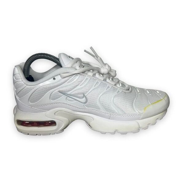 Nike Air Max Plus GS 'White Metallic Silver' AR1852-100 Youth 4.5 Women's 6 - Picture 7 of 12